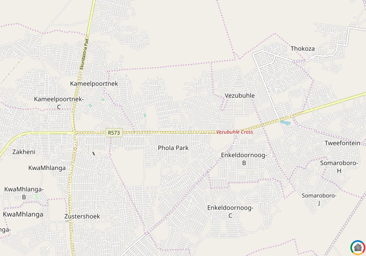 Map location of KwaMhlanga